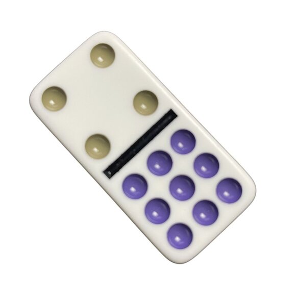 Double Twelve Dominoes Replacement Tile 4 9  Color Dot mq - Picture 2 of 3